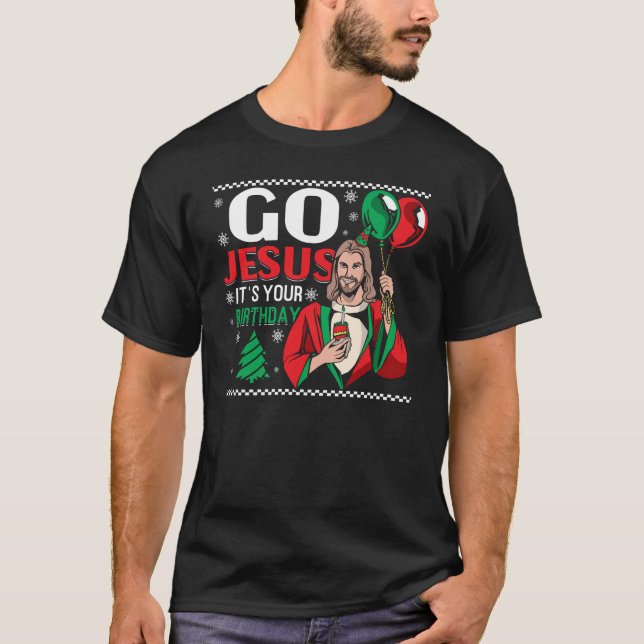 Camiseta Es el cumpleaños de Jesús en los Navidades (Anverso)