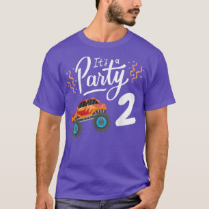 Camiseta Es el cumpleaños de un camión de monstruos con tem