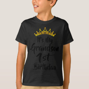 Camiseta Es el cumpleaños número 1 de mi nieto Corona Feliz