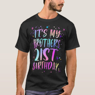 Camiseta Es el cumpleaños número 21 de mi hermano Colorido 