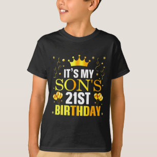 Camiseta Es el cumpleaños número 21 de mi hijo Feliz cumple