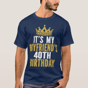 Camiseta Es el cumpleaños número 40 de mi novio Hombres de