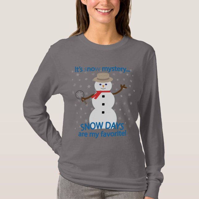 Camiseta Es el detective Snowman de now (Anverso)