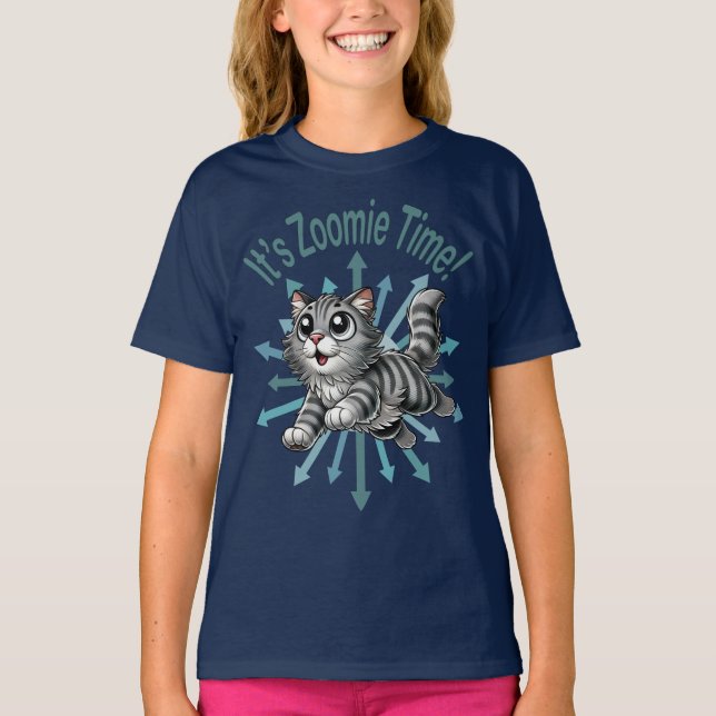 Camiseta Es el gato de Zoomie Time Gray Tabby (Anverso)