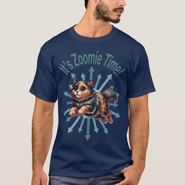 Camiseta Es el gato de zoomie Time Tortoise Shell (Anverso)