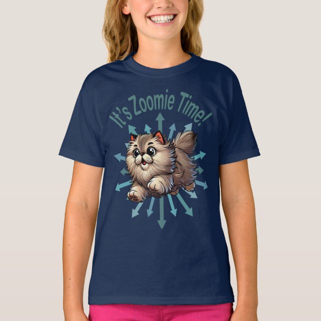 Camiseta Es el gato persa de Zoomie Time (Anverso)