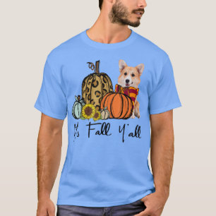 Camiseta Es el girasol de la calabaza del leopardo de Corgi