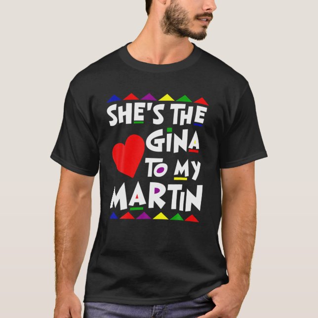Camiseta Es El Martin A Gina Nombrar Pareja Personalizada (Anverso)