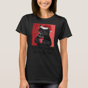 Camiseta Es el momento más maravilloso del año gato negro