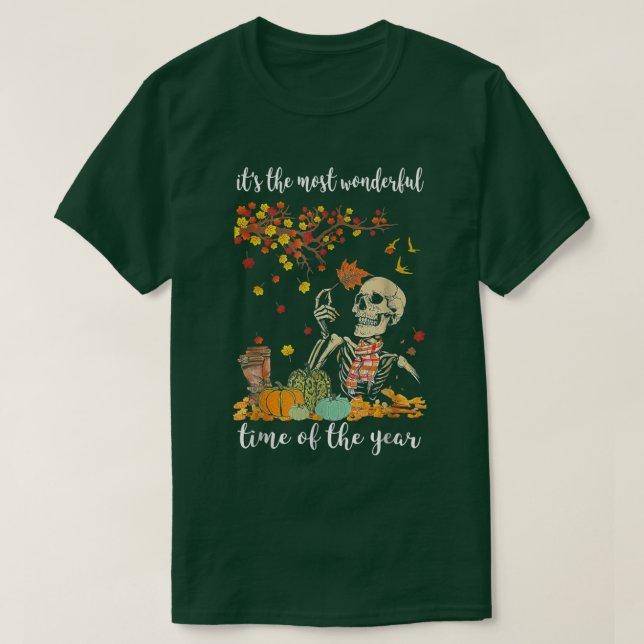 Camiseta Es el momento más maravilloso del año otoño Sk (Diseño del anverso)
