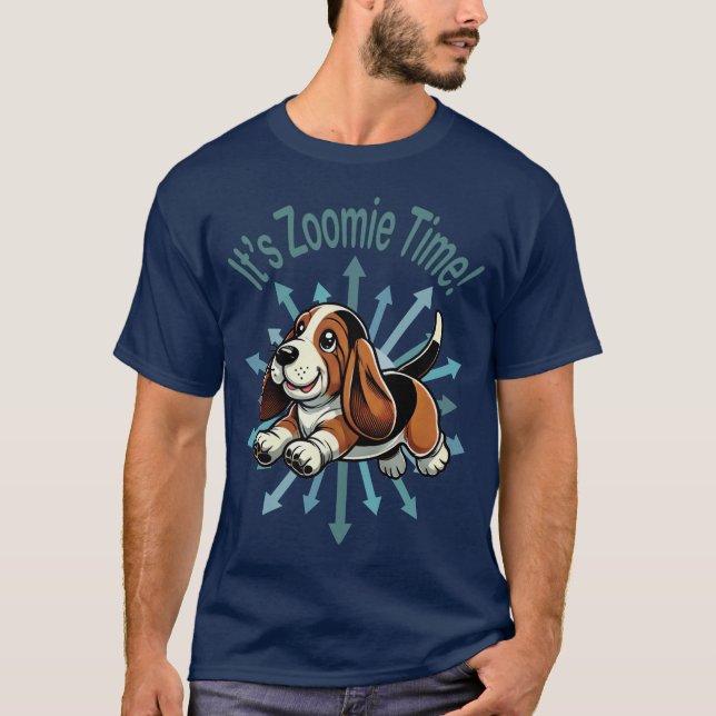 Camiseta Es el montón de tiempo basset de Zoomie (Anverso)