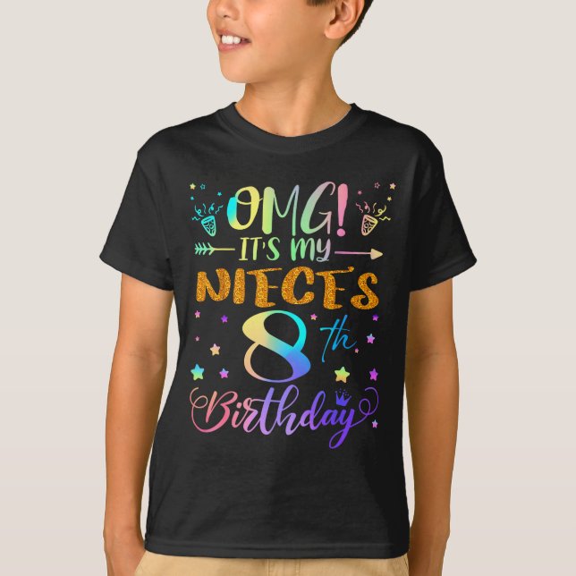 Camiseta Es el octavo cumpleaños de mi hermana Feliz cumple (Anverso)