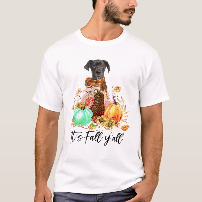 Camiseta Es el otoño - los amantes del perro de Dane del ot (Anverso)