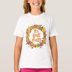 Camiseta Es el otoño, Naranjas hojas otoñales