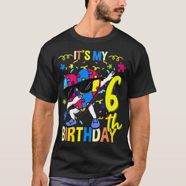 Camiseta Es el rompecabezas de mi autismo de cumpleaños (Anverso)