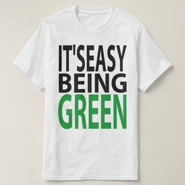 Camiseta Es el SER FÁCIL VERDE (Diseño del anverso)