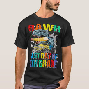 Camiseta Es el último día de los Monstruos de 4º grado Dino