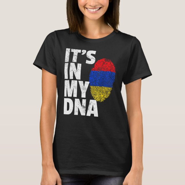 Camiseta Es En Mi Adn Armenia Armenia La Bandera Armenia Or (Anverso)
