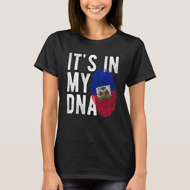 Camiseta ES EN MI ADN Bandera haitiana de Haití (Anverso)