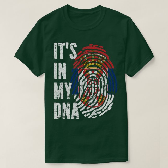 Camiseta ES EN MI ADN Bandera Serbia Hombres Mujeres Niños (Diseño del anverso)
