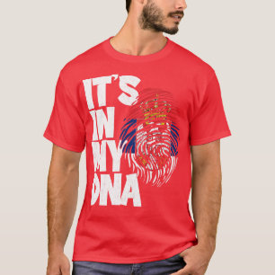 Camiseta ES EN MI ADN Bandera Serbia Hombres Mujeres Niños 