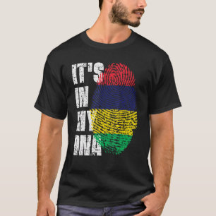 Camiseta Es En Mi Adn La Bandera Mauricio Mauriciana