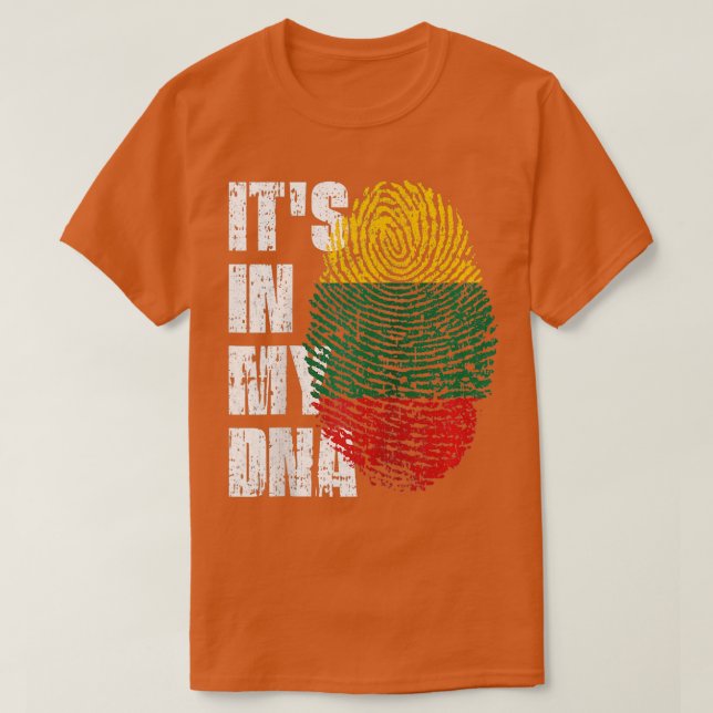 Camiseta ES EN MI ADN Lituania Bandera lituana Raglan Bas (Diseño del anverso)