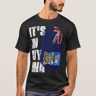 Camiseta ES EN MI ADN Regalo de niño Chica de bandera de la