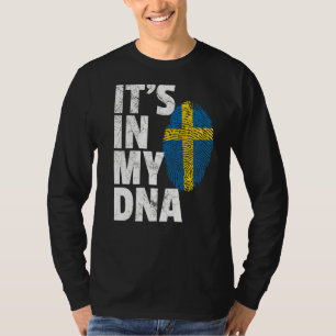 Camiseta Es en mi ADN Suecia Bandera sueca Hombres mujeres