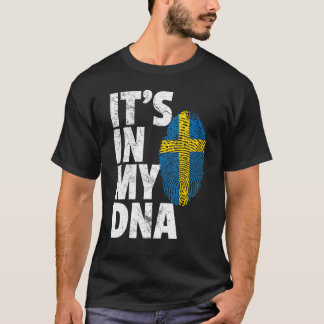 Camiseta Es en mi ADN Suecia Bandera sueca Hombres mujeres