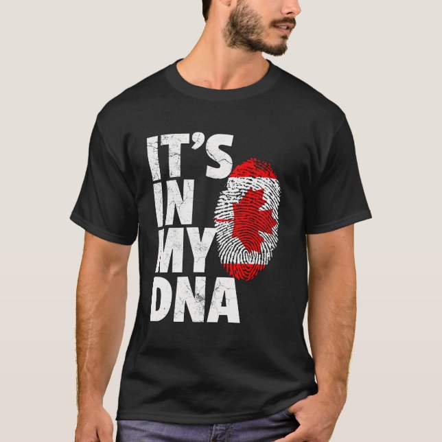 Camiseta Es En Mi Dna Un Gracioso Regalo Canadiense De Band (Anverso)