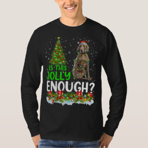 Camiseta ¿Es este alegre árbol de navidad de perro Weimaran