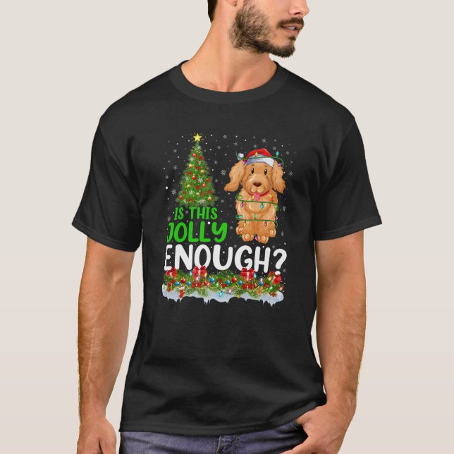 Camiseta ¿Es este alegre árbol navideño maltipoo? (Anverso)