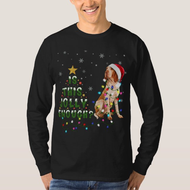 Camiseta ¿Es este alegre Santa Bracco Italiano Light C? (Anverso)