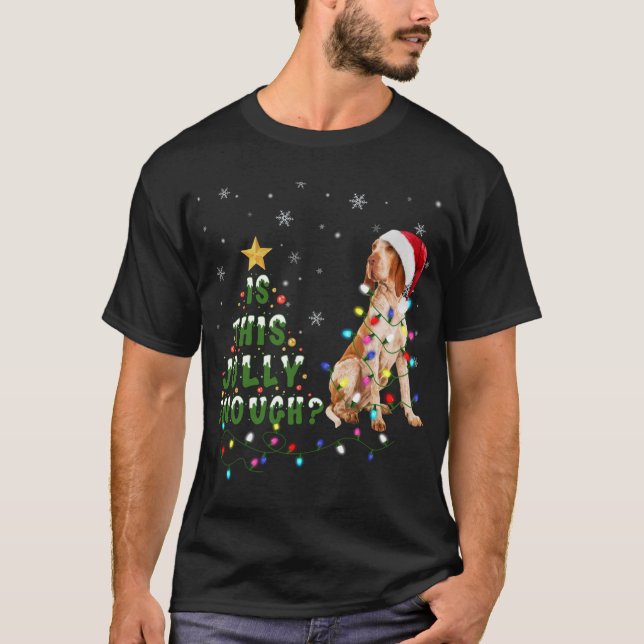 Camiseta ¿Es este alegre Santa Bracco Italiano Light C? (Anverso)