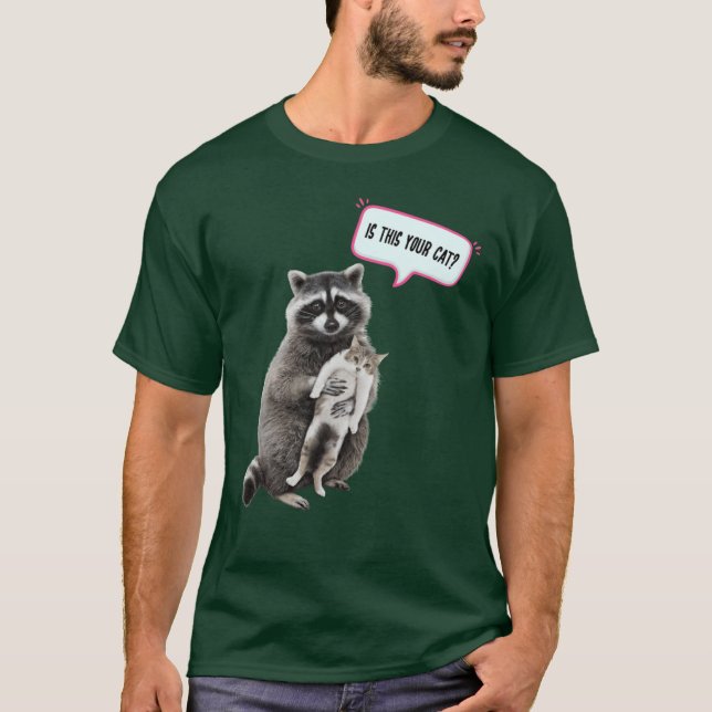 Camiseta ¿Es este tu gato meme de gato meme de mapache chic (Anverso)