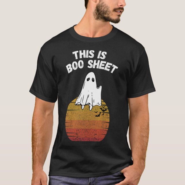 Camiseta ¿Es fácil disfraz de Fantasma Retro Halloween? (Anverso)