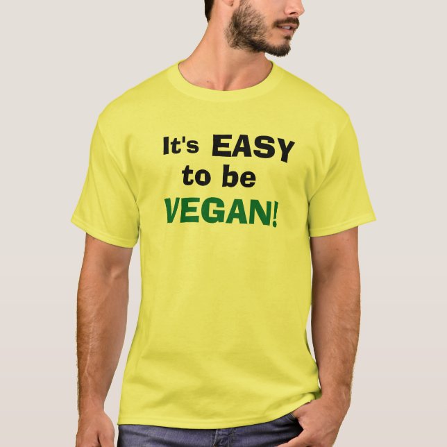 Camiseta ¡Es FÁCIL ser VEGANO! (Anverso)