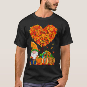Camiseta Es Fall Y'all Cute Gnomes Pumpkin Autumn Tree Fa
