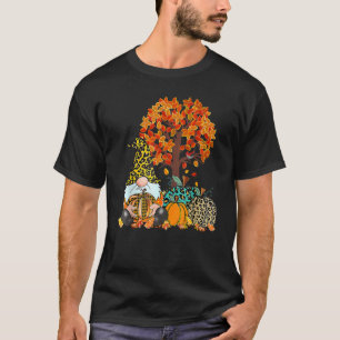 Camiseta Es Fall Y'all Cute Gnomes Pumpkin Autumn Tree Fa