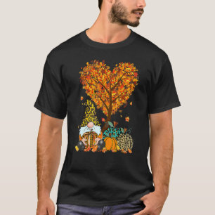 Camiseta Es Fall Y'all Cute Gnomes Pumpkin Autumn Tree Fa