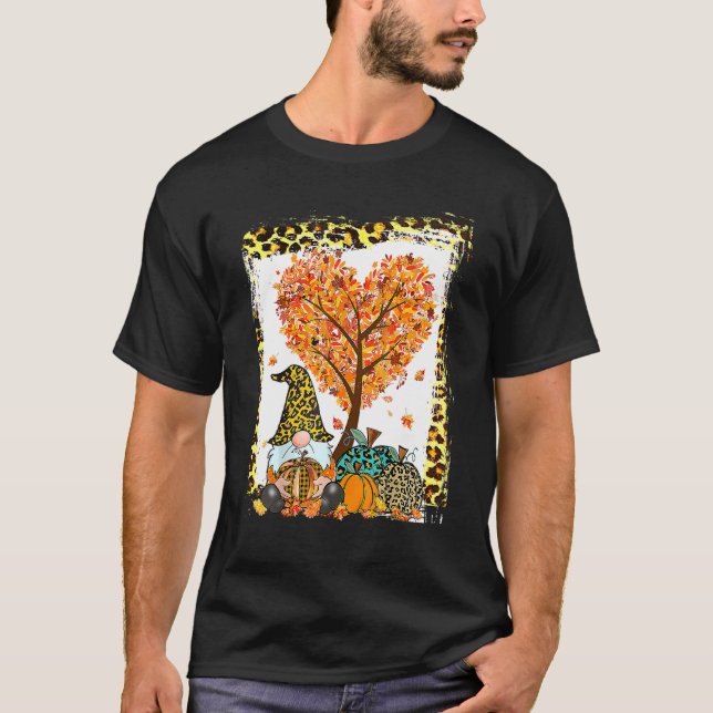 Camiseta Es Fall Y'all Cute Gnomes Pumpkin Autumn Tree Fa (Anverso)