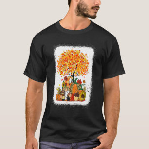 Camiseta Es Fall Y'all Cute Gnomes Pumpkin Autumn Tree Fa