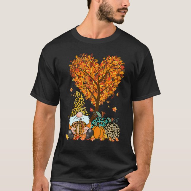 Camiseta Es Fall Y'all Cute Gnomes Pumpkin Autumn Tree Fa (Anverso)
