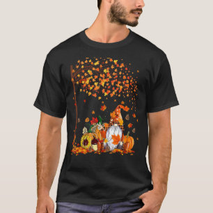 Camiseta Es Fall Y'all Cute Gnomes Pumpkin Autumn Tree Fa