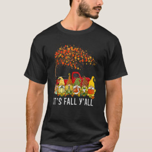 Camiseta Es Fall Y'all Gnomes Pumpkin de otoño vibraciones 