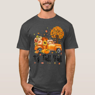 Camiseta Es Fall Y'all Truck Pumpkin de otoño funny Fa