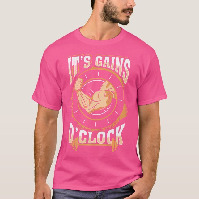 Camiseta Es Ganancia O'Clock Gym Levantamiento De Peso (Anverso)
