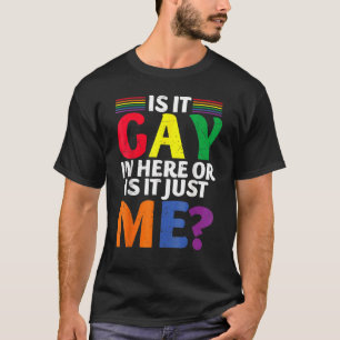Camiseta Es Gay Aquí O Solo Me Divirto De Gay Lgbt Pr