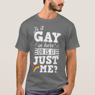 Camiseta ¿Es Gay Aquí O Solo Yo Curioso Gay Pri?